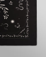 wax london men's Sloane - Black Floral Neck Scarf