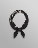 wax london men's Sloane - Black Floral Neck Scarf