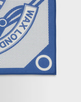 wax london men's Sloane - Ecru And Blue Wax Bandana Neck Scarf