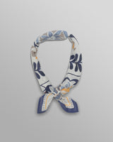 wax london men's Sloane - Navy And Yellow Floral Tile Neck Scarf