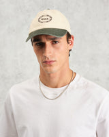 wax london men's Spencer - Ecru And Khaki Cotton Sports Cap