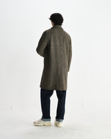 wax london men's Stan - Brown Fleck Tweed Car Coat