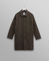 wax london men's Stan - Brown Fleck Tweed Car Coat
