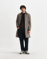wax london men's Stan - Natural Houndstooth Check Italian Wool Car Coat