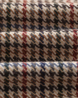 wax london men's Stan - Natural Houndstooth Check Wool Car Coat