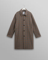 wax london men's Stan - Natural Houndstooth Check Wool Car Coat