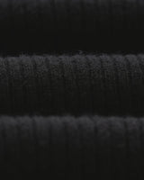 wax london men's Stanley - Black Rib-Knit Wool Jumper