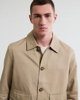 wax london men's Strand - Beige Cotton Tencel Twill Jacket