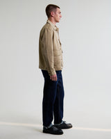 wax london men's Strand - Beige Cotton Tencel Twill Jacket