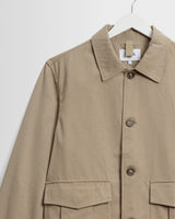 wax london men's Strand - Beige Cotton Tencel Twill Jacket