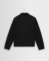 wax london men's Strand - Black Cotton Tencel Twill Jacket