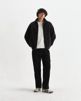 wax london men's Tate - Black And Brown Paisley Jacquard Fleece Jacket