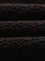 wax london men's Tate - Black And Brown Paisley Jacquard Fleece Jacket