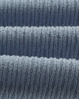 wax london men's Tellaro - Blue Honeycomb Knitted Cotton Polo Shirt