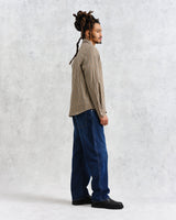 wax london men's Trin - Beige Check Cotton Shirt