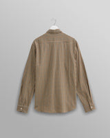 wax london men's Trin - Beige Check Cotton Shirt