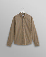 wax london men's Trin - Beige Check Cotton Shirt