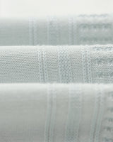 wax london men's Turin - Blue And Ecru Retro Stripe Knitted Cotton Polo