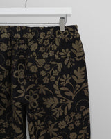 wax london men's Tyne - Black And Khaki Chenille Jacquard Trousers