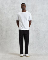 wax london men's Tyne - Black Linen Ripstop Trousers