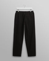 wax london men's Tyne - Black Linen Ripstop Trousers