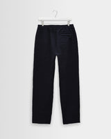 wax london men's Tyne - Dark Navy Jumbo Seersucker Loose Fit Trousers