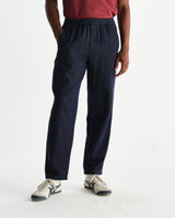 wax london men's Tyne - Navy Wool-Blend Trousers