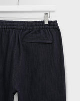 wax london men's Tyne - Navy Wool-Blend Trousers