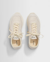 wax london men's Walsh - Off White And White Suede Ensign Trainers