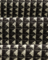 wax london men's Whiting - Black And Ecru Frome Overshirt