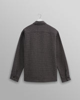 wax london men's Whiting - Black And Grey Chiltern Overshirt