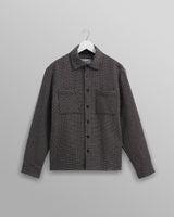 wax london men's Whiting - Black And Grey Chiltern Overshirt