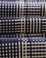 wax london men's Whiting - Blue And Ecru Basket Weave Overshirt