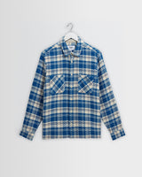 Whiting - Blue And Ecru Oran Check Overshirt
