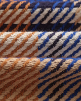 wax london men's Whiting - Blue And Tan Bold Check Overshirt