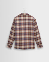 wax london men's Whiting - Ecru And Multicolour Hutton Check Overshirt