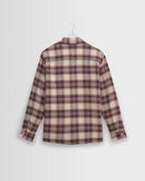 wax london men's Whiting - Ecru And Multicolour Hutton Check Overshirt
