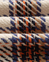 wax london men's Whiting - Ecru And Multicolour Zoar Check Overshirt