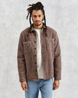 wax london men's Whiting - Multicolour Mini Check Overshirt