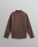 wax london men's Whiting - Multicolour Mini Check Overshirt