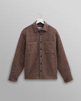 wax london men's Whiting - Multicolour Mini Check Overshirt