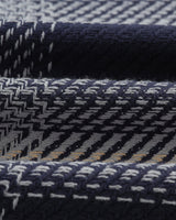 wax london men's Whiting - Navy And Blue Ombre Check Overshirt