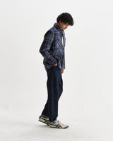Whiting - Navy And Grey Wave Check Overshirt
