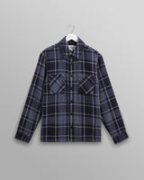 Whiting - Navy And Grey Wave Check Overshirt