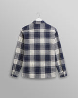 wax london men's *Whiting - Navy Marine Beatnik Overshirt - STORES