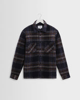 Whiting - Navy Wool Check Overshirt