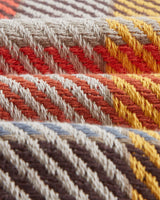 wax london men's Whiting - Orange Pike Check Overshirt