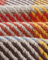 wax london men's Whiting - Orange Pike Check Overshirt