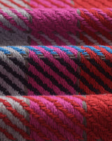 wax london men's Whiting - Pink And Multicolour Pike Check Overshirt