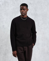 wax london men's Wilde - Black Boucle Jumper